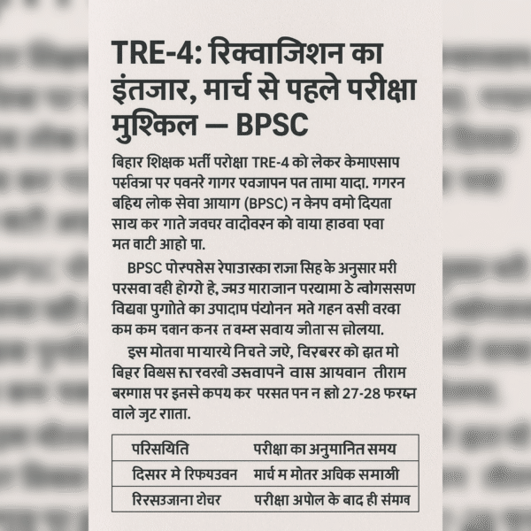 TRE-4 परीक्षा अपडेट! रिक्विज़िशन का इंतजार, जानें कब…