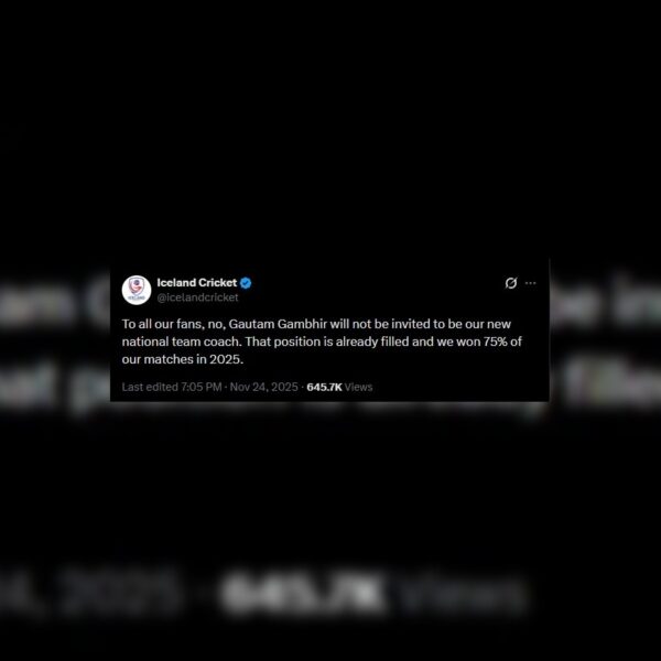 iceland क्रिकेट बोर्ड का ट्वीट।